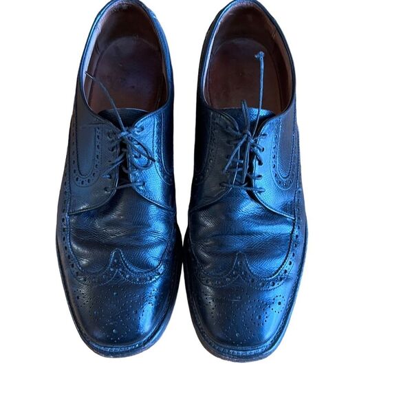 Allen Edmonds Mcallister Wingtip Oxfords Black Dress Shoes 10D Leather Lace‎ Up